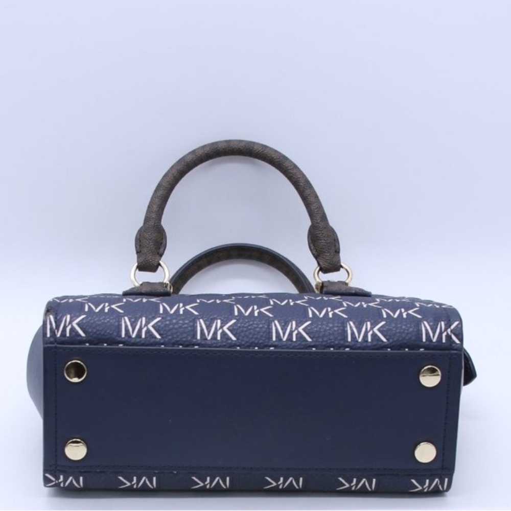 Michael Kors Marilyn Small Crossbody - Brown/Navy - Picture 5 of 6